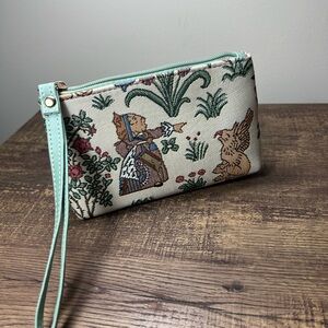Alice and Wonderland Tapestry Wristlet